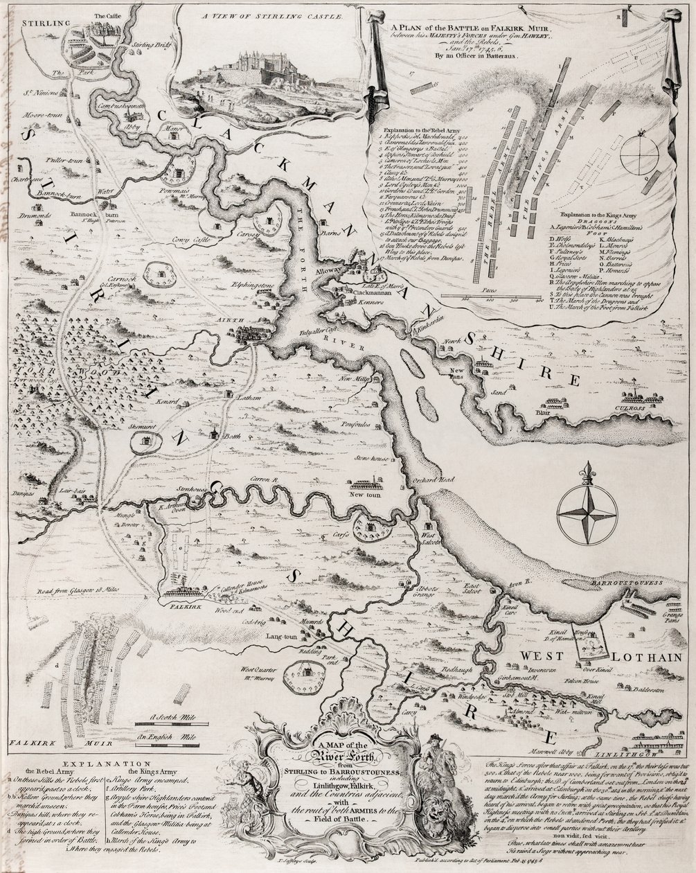 The Battle of Falkirk, 28 January 1746 by Thomas Jefferys