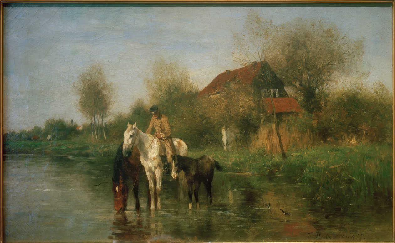 Horses by the Water by Thomas Ludwig Herbst
