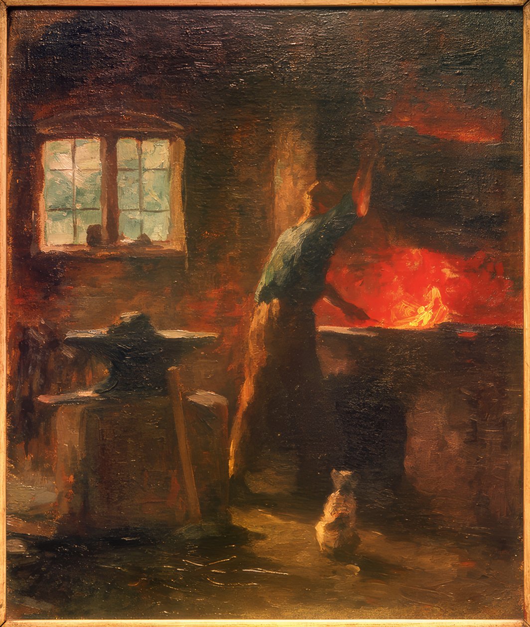 Smithy in Tangstedt by Thomas Ludwig Herbst