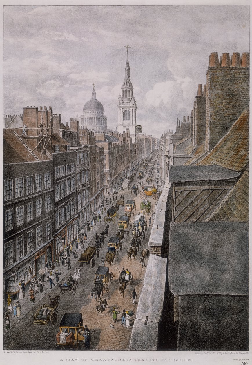 Cheapside, London by Thomas Mann Baynes
