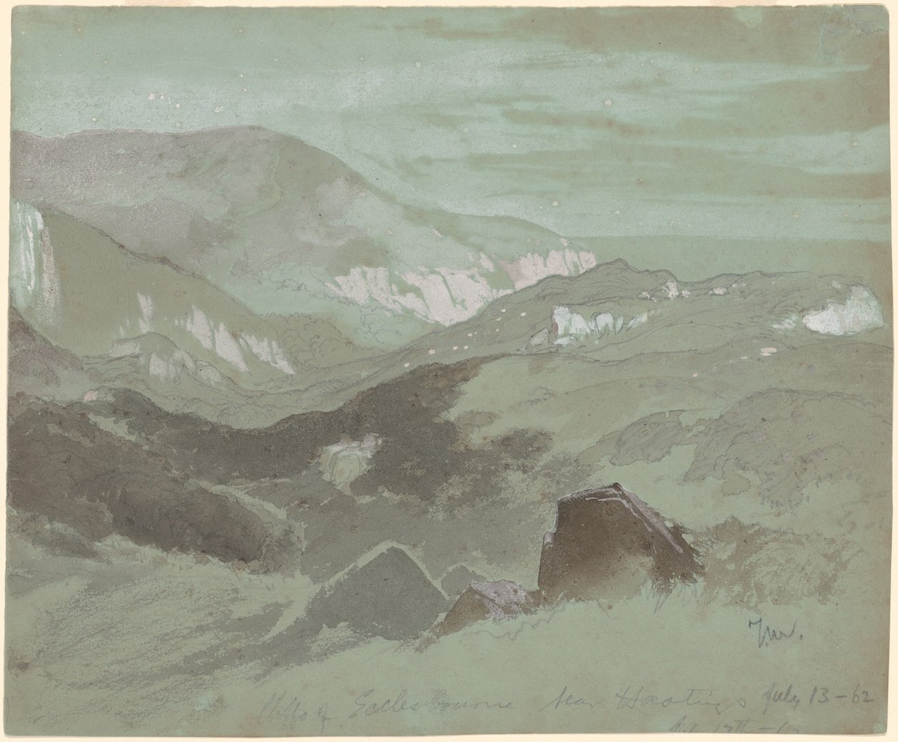 Cliffs of Ecclesbourne Near Hastings by Thomas Moran