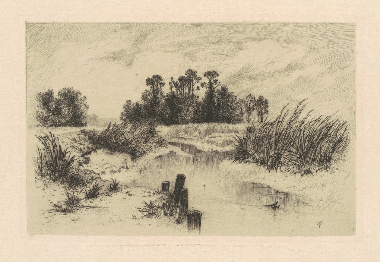 In the Newark Meadows by Thomas Moran