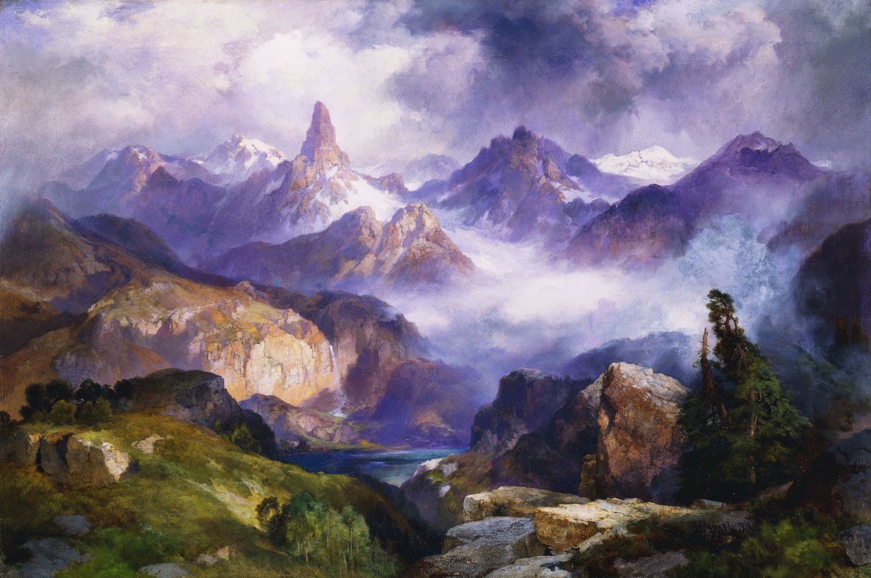 Index Peak, Yellowstone National Park by Thomas Moran