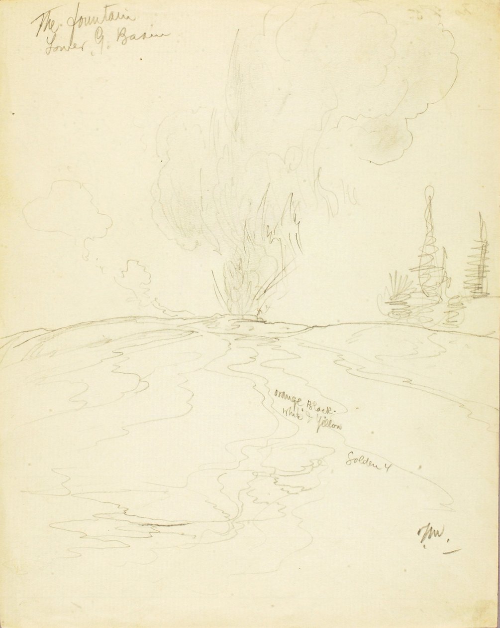 The Fountain, Lower Geyser Basin, Yellowstone by Thomas Moran