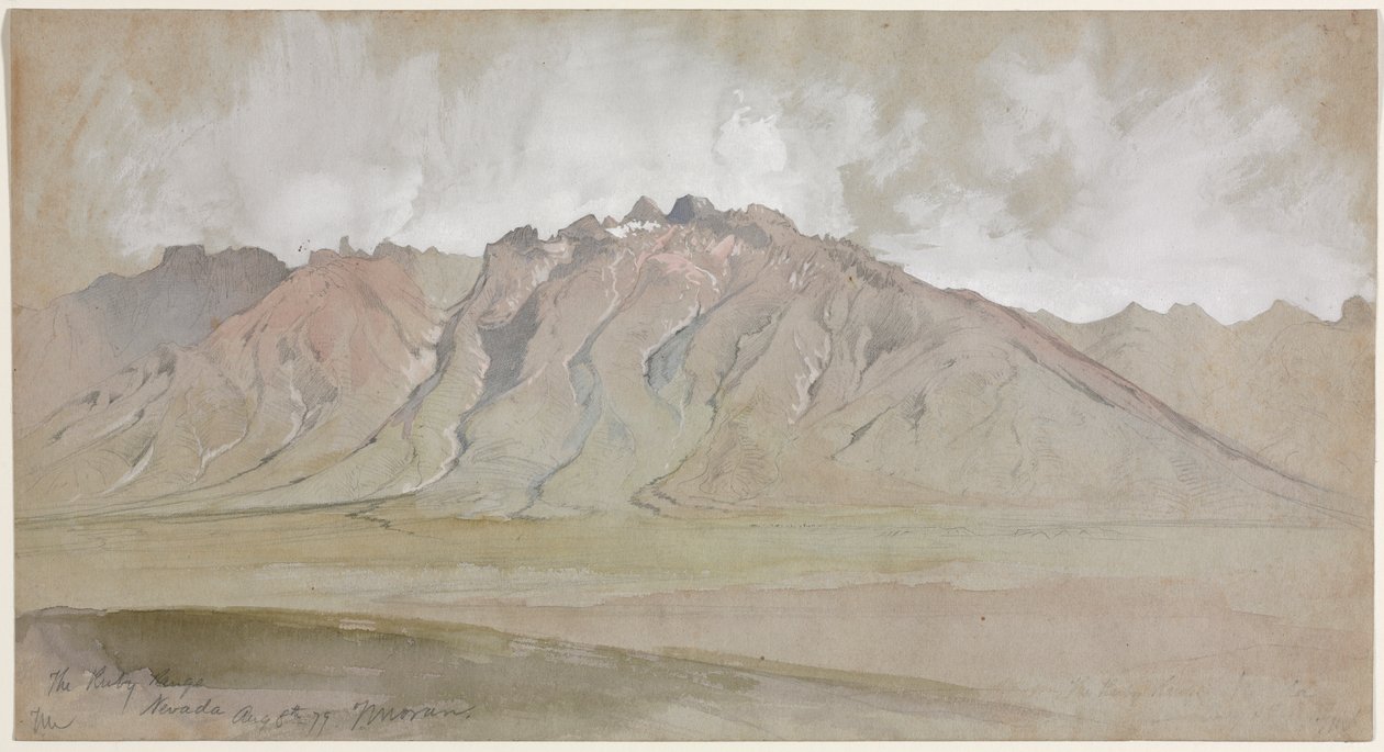 The Ruby Range, Nevada by Thomas Moran