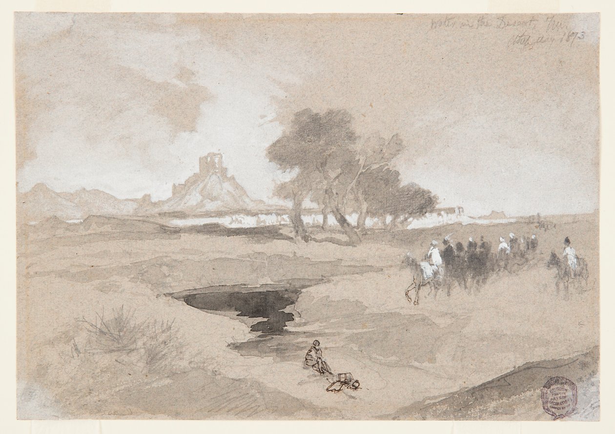 Waterhole in the Desert, Utah by Thomas Moran