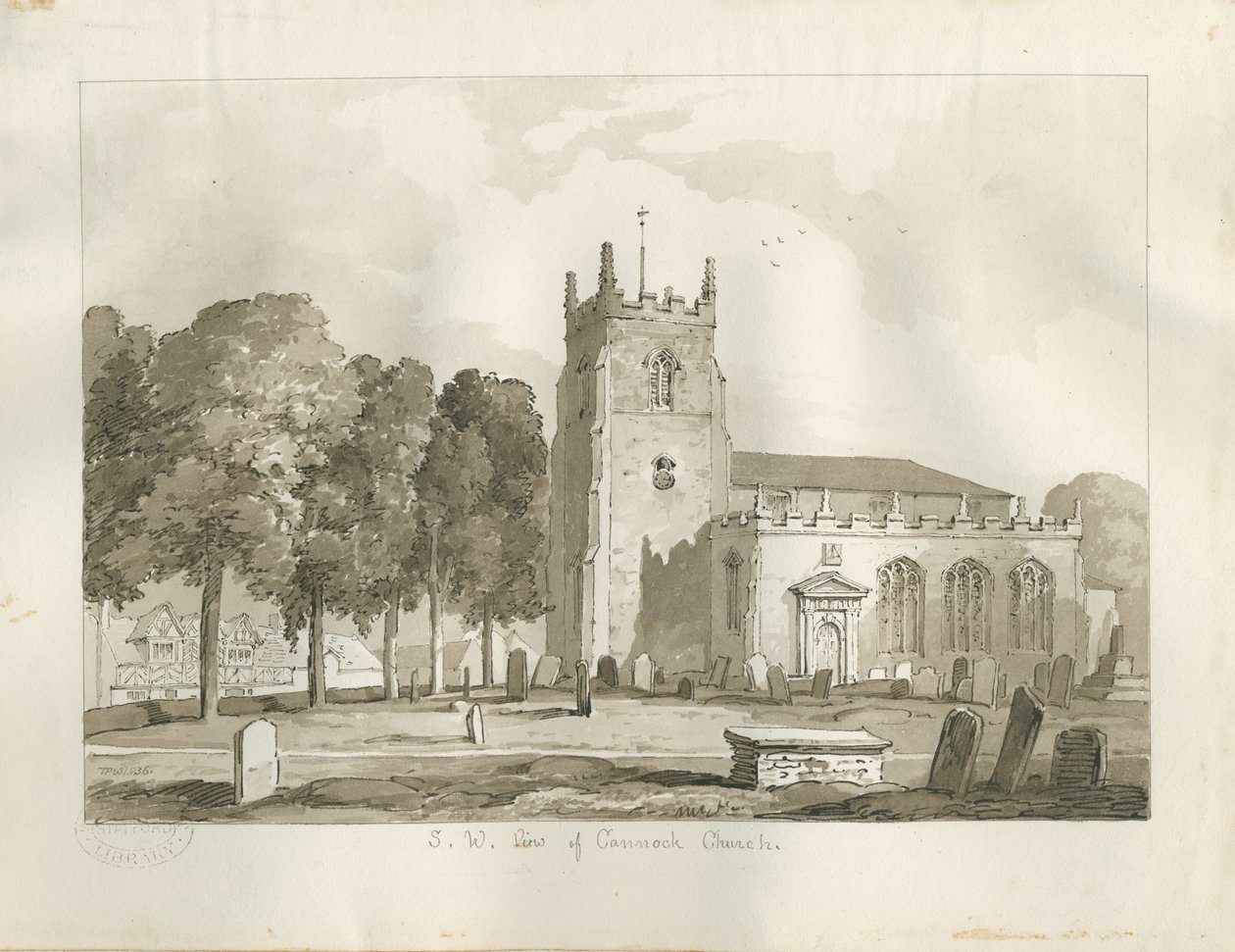 Cannock Church by Thomas Peploe Wood