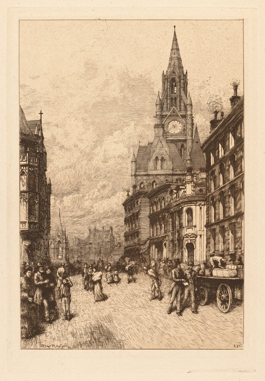 Town Hall, Manchester by Thomas Riley