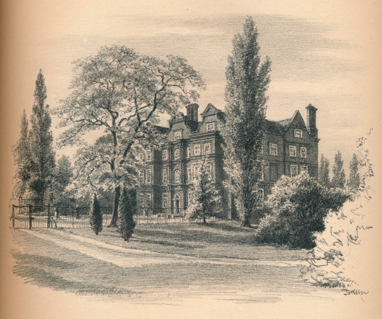Exterior of Kew Palace by Thomas Robert Way