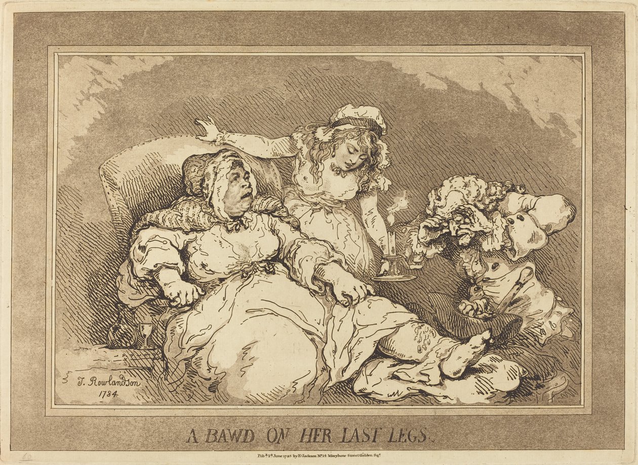 A Bawd on Her Last Legs by Thomas Rowlandson