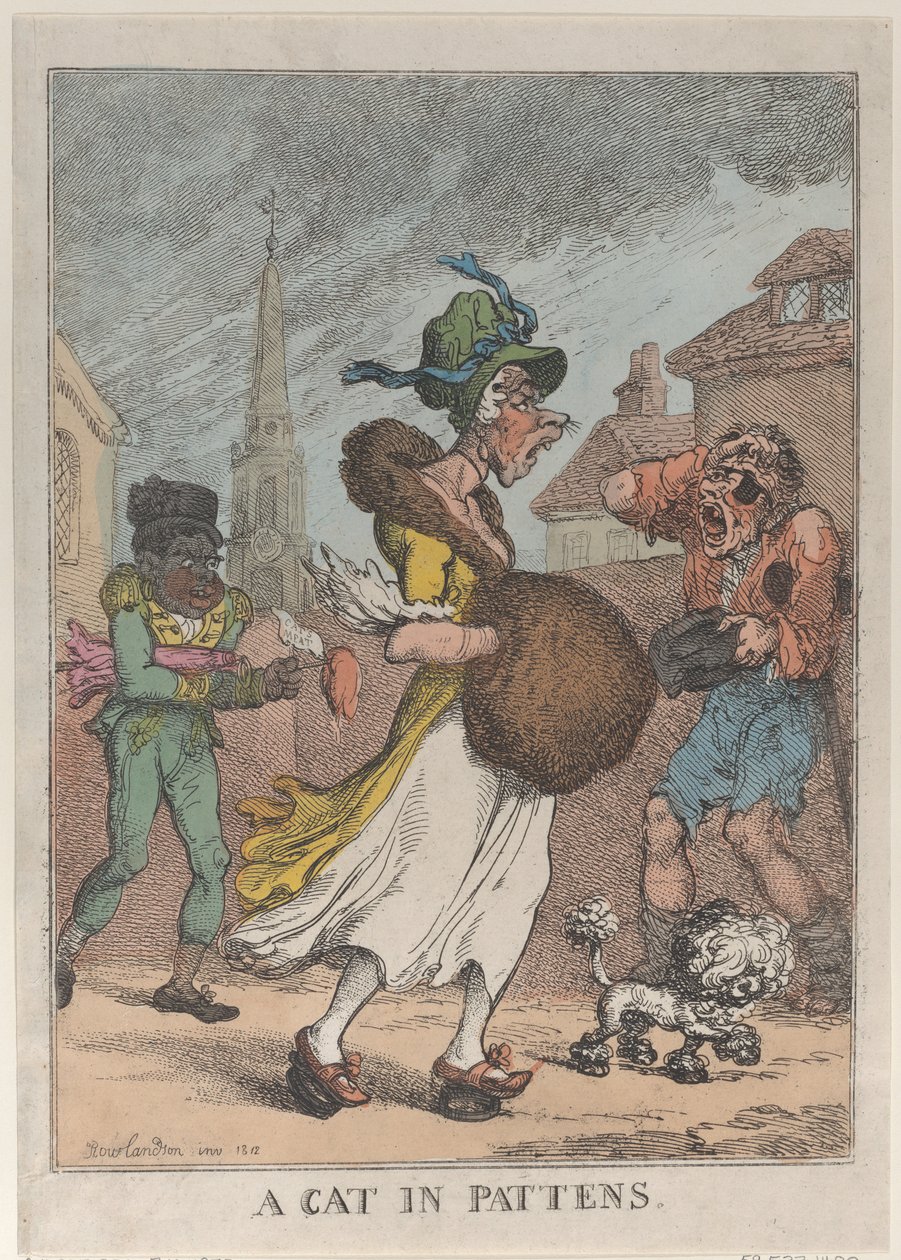A Cat in Pattens by Thomas Rowlandson