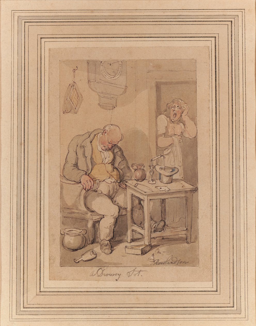 A Drowsy Sot by Thomas Rowlandson