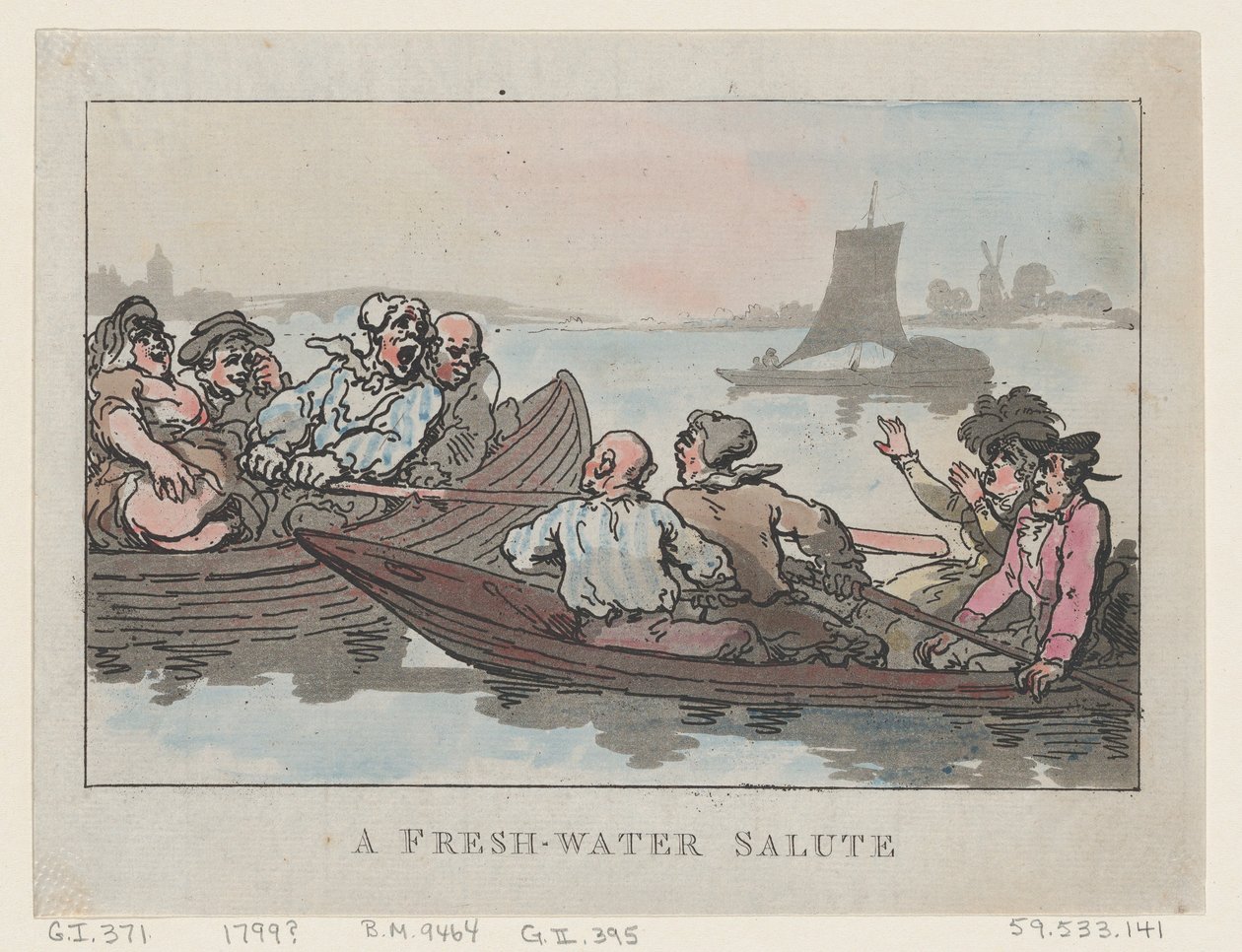 A Fresh-Water Salute by Thomas Rowlandson