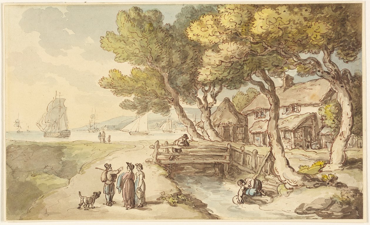 A Scene in Cornwall by Thomas Rowlandson