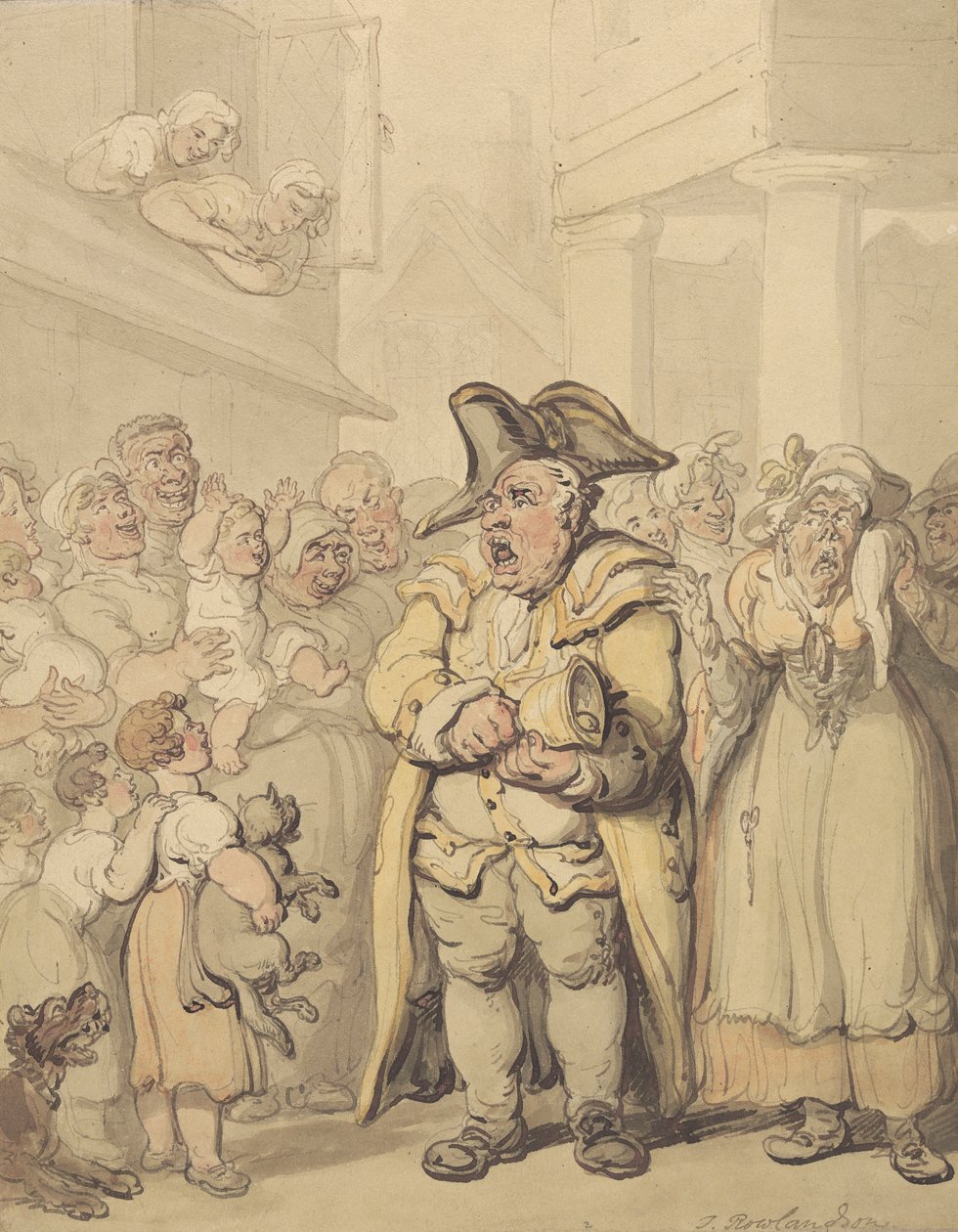 A Town Crier by Thomas Rowlandson