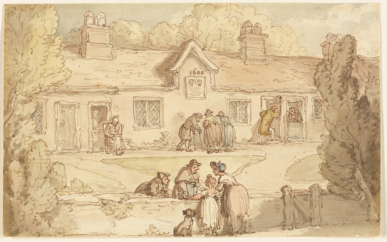 Alms House of Tottenham by Thomas Rowlandson