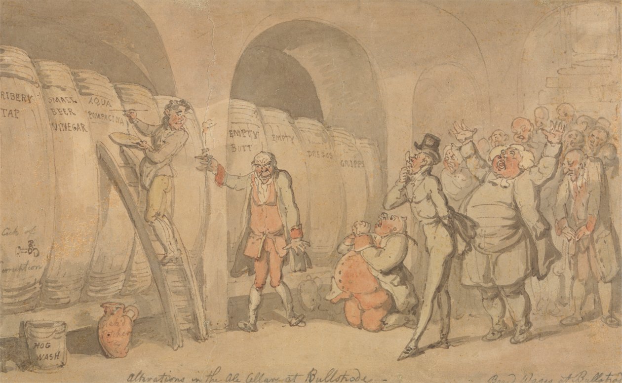 Alterations in the Ale Cellar at Bullstrode by Thomas Rowlandson