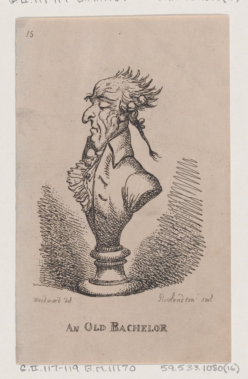 An Old Bachelor, 1808 by Thomas Rowlandson