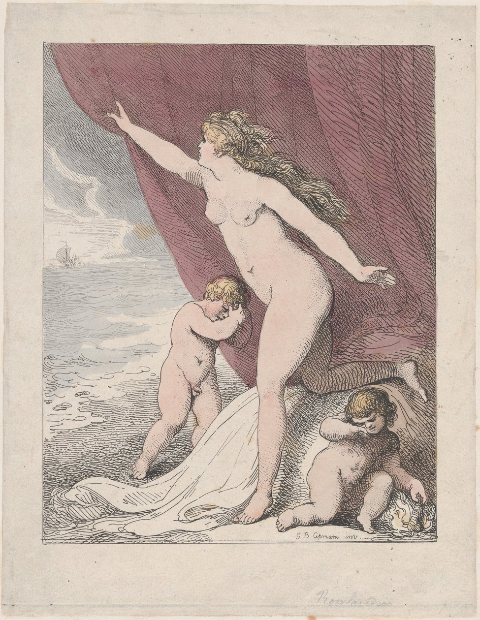 Ariadne Abandoned by Theseus by Thomas Rowlandson