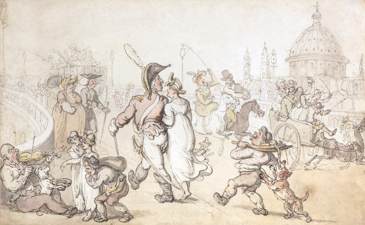 Blackfriars Bridge by Thomas Rowlandson