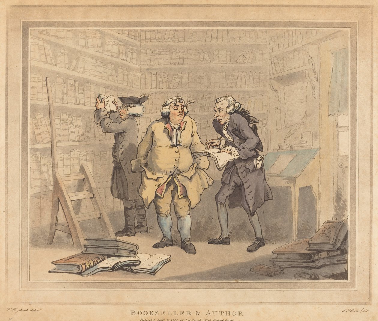 Bookseller and Author by Thomas Rowlandson