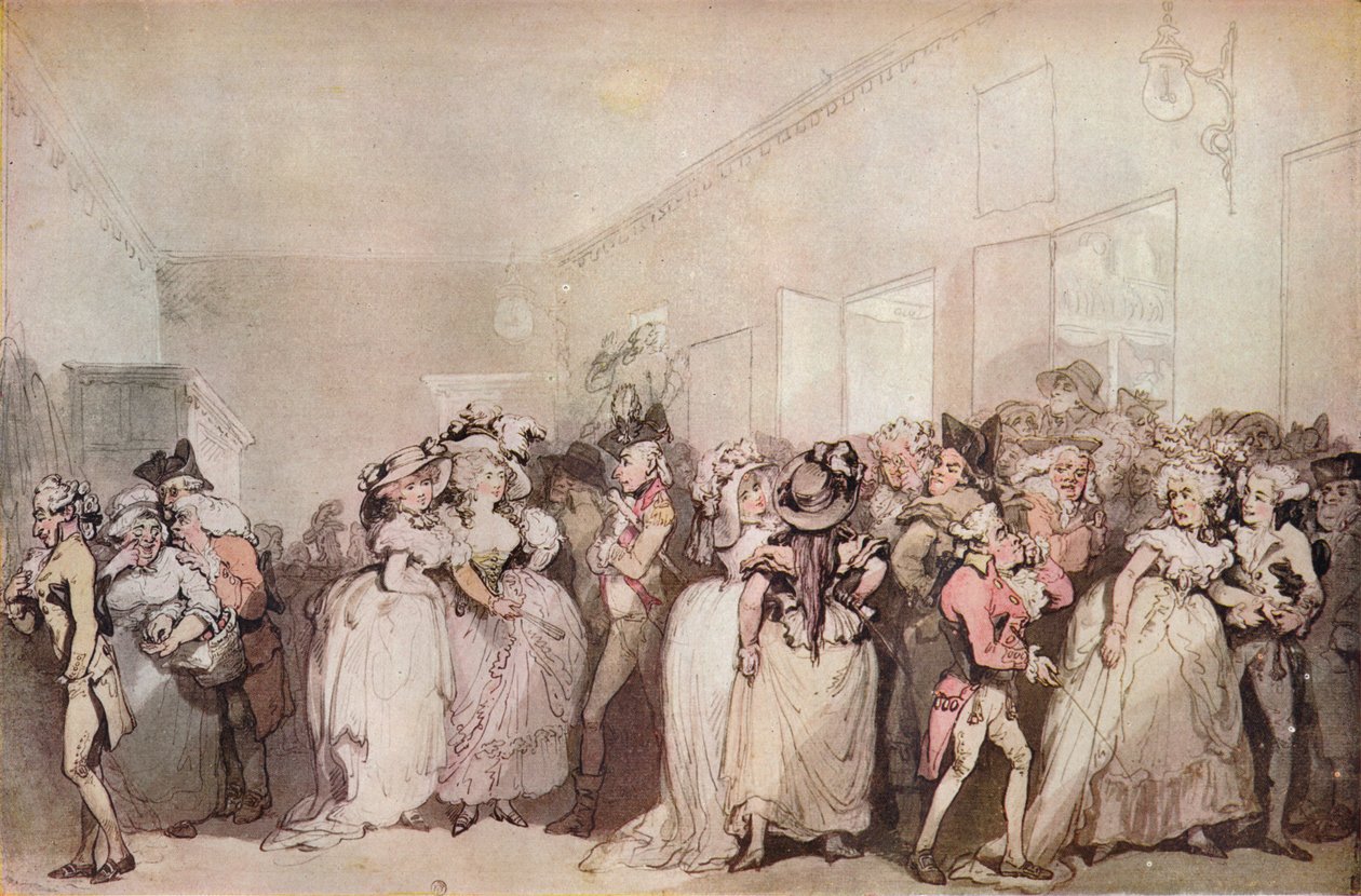 Box Lobby Loungers of 1785 by Thomas Rowlandson