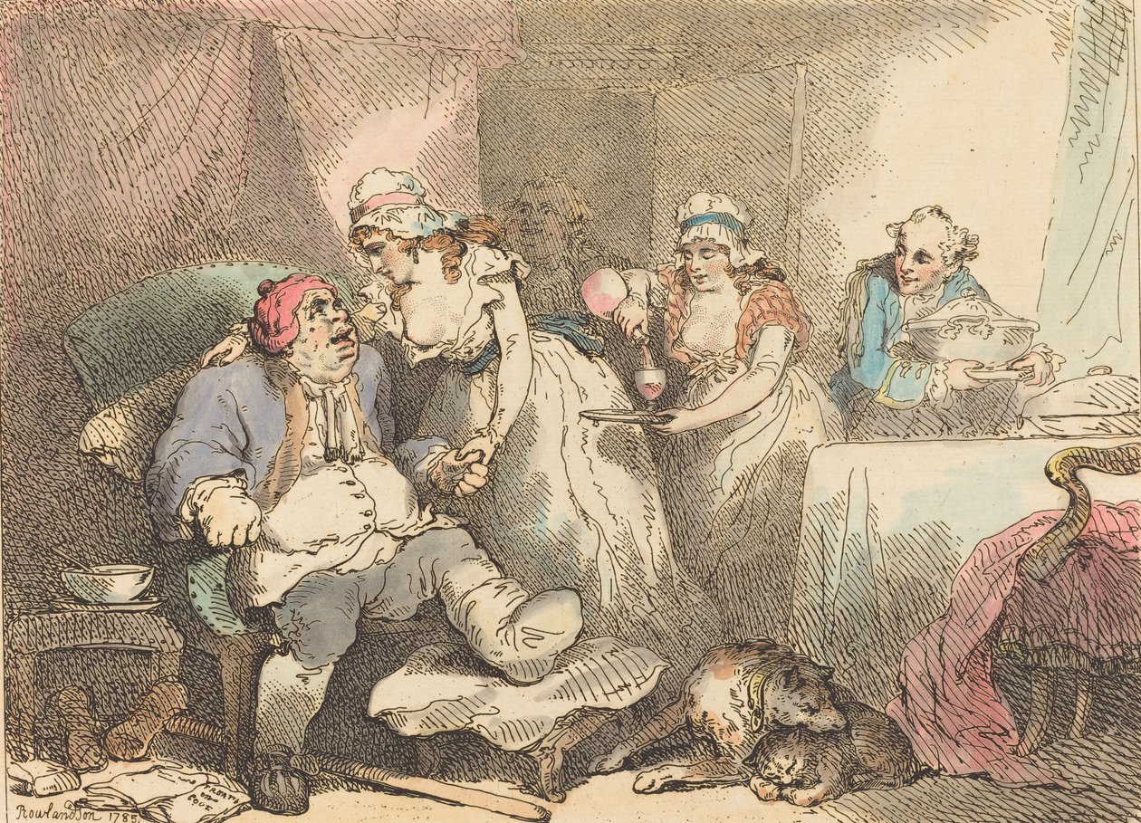 Comfort in the Gout, 1785 by Thomas Rowlandson