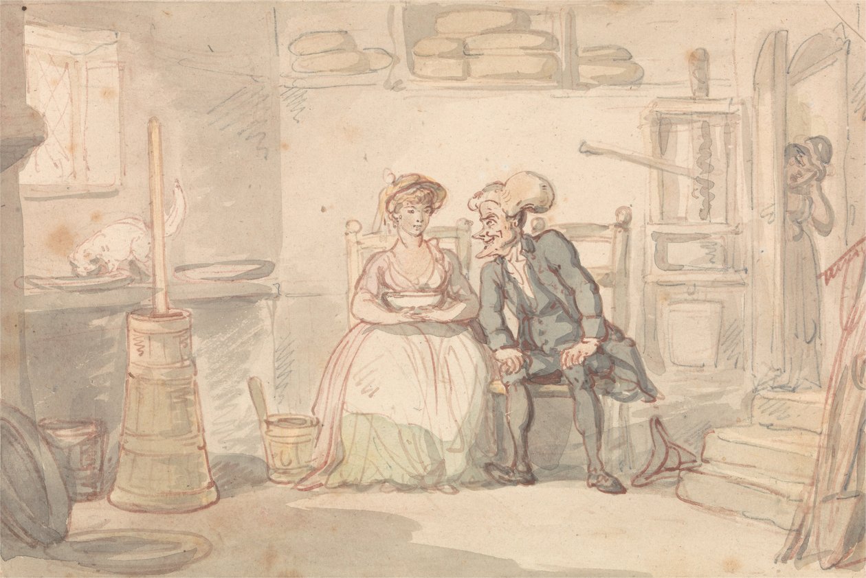 Dr Syntax & Dairymaid by Thomas Rowlandson