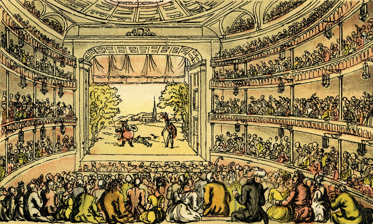 Dr Syntax at Covent Garden Theatre by Thomas Rowlandson