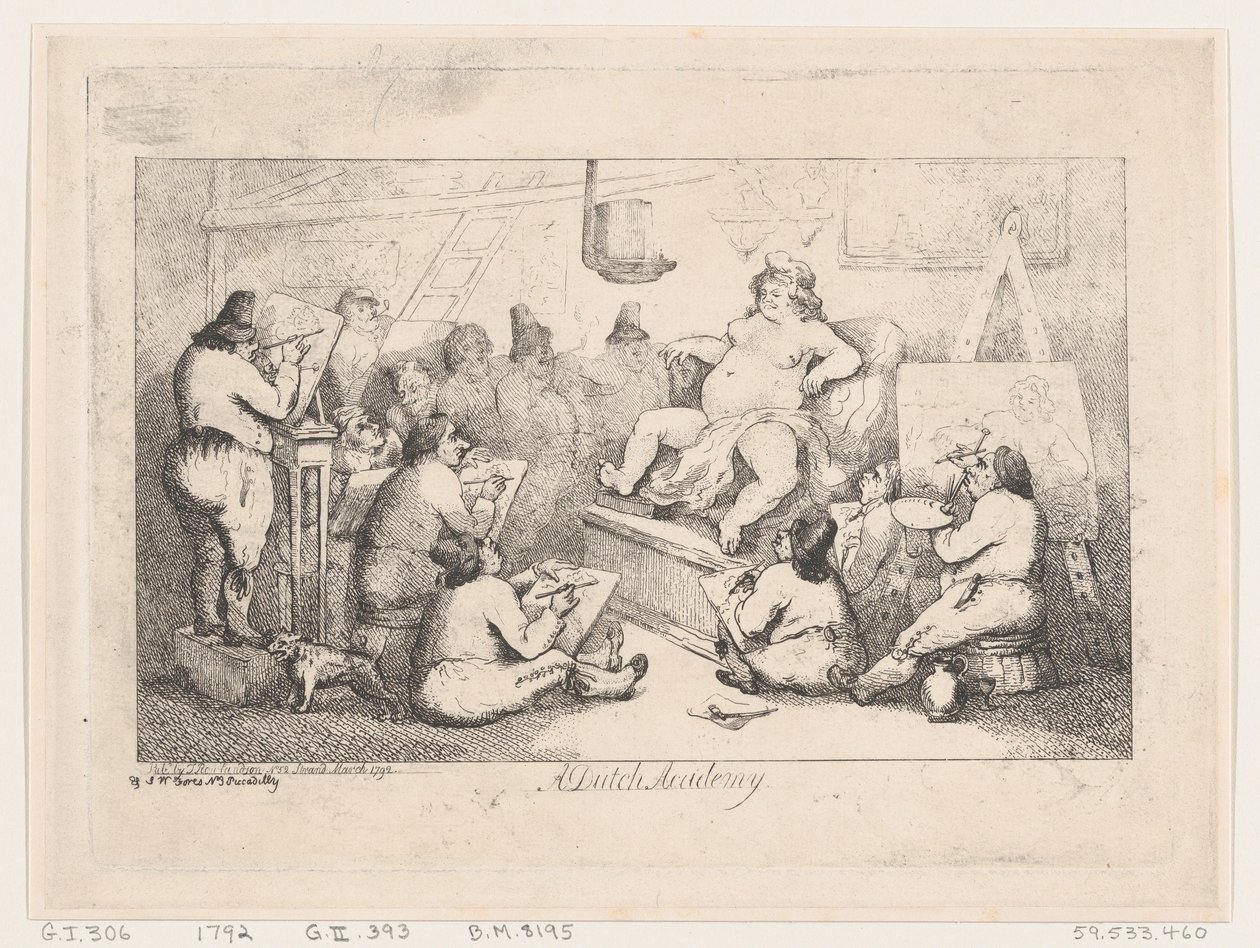 Dutch Academy, March 1792 by Thomas Rowlandson