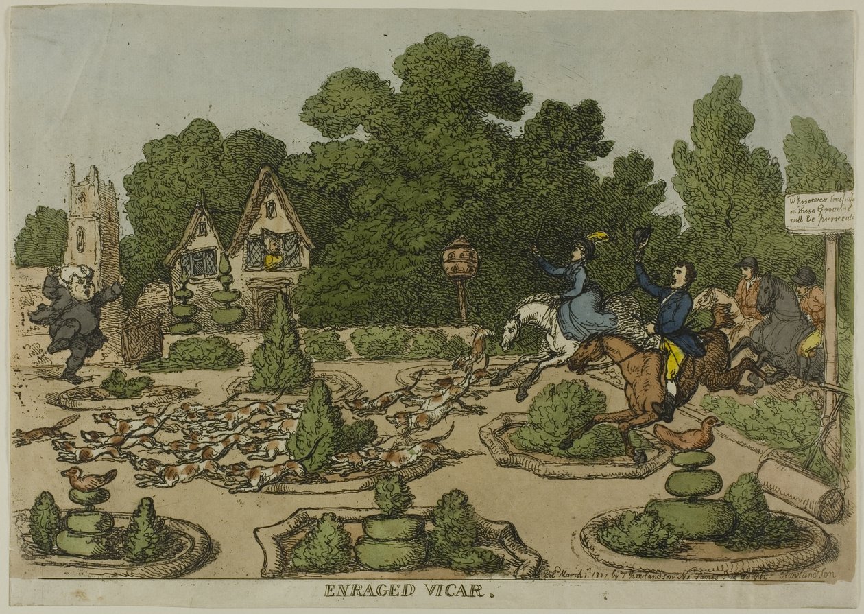 Enraged Vicar (from Miseries of Human Life) by Thomas Rowlandson