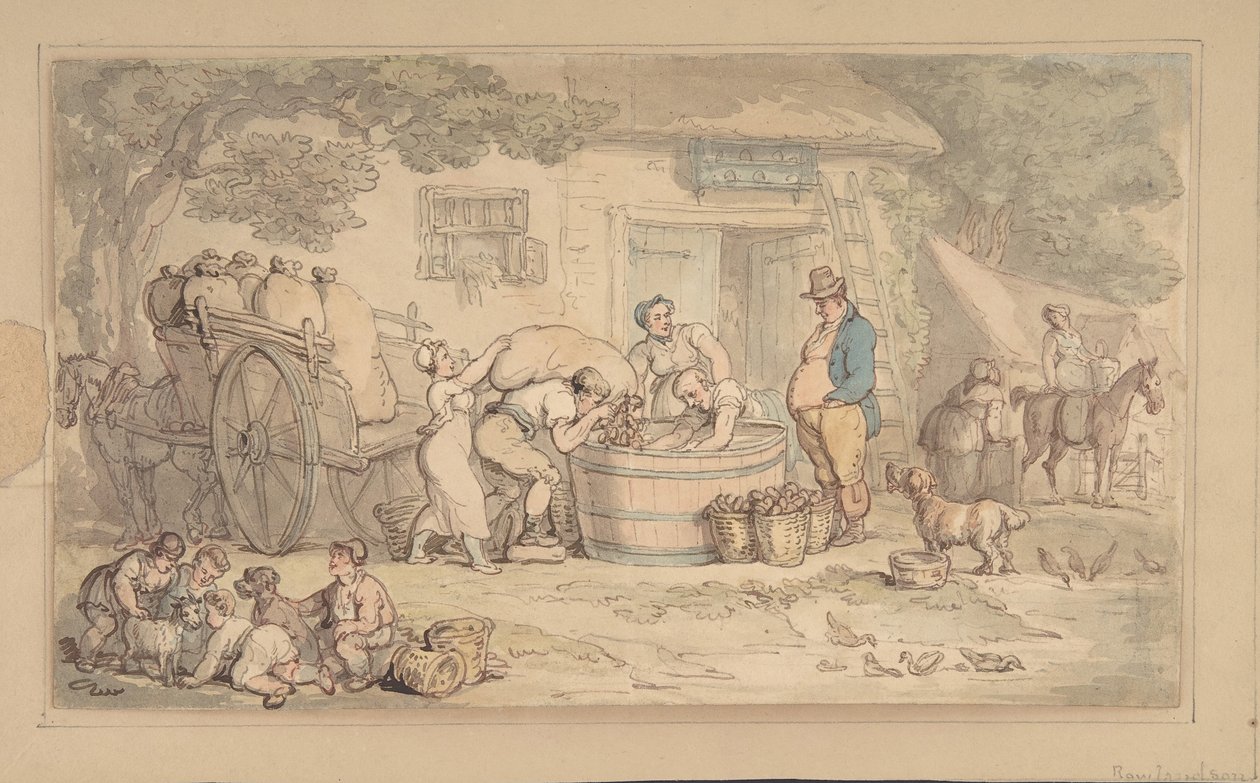 Farming Scene by Thomas Rowlandson