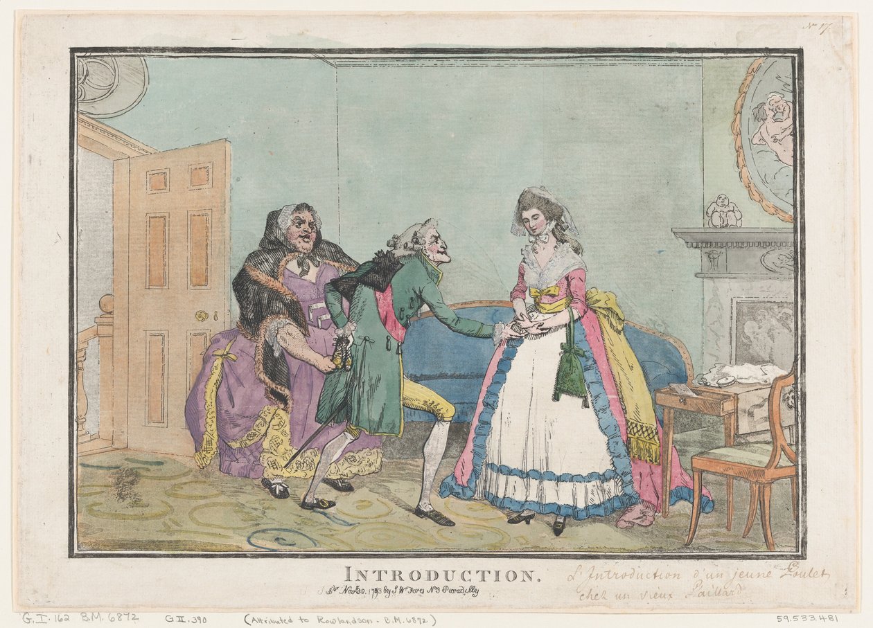 Introduction, November 30, 1793 by Thomas Rowlandson