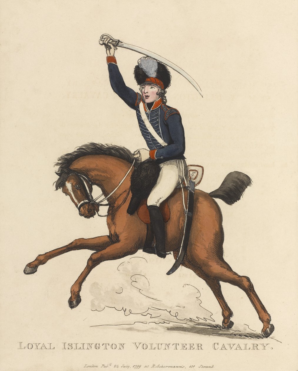 Loyal Islington Volunteer Cavalry by Thomas Rowlandson