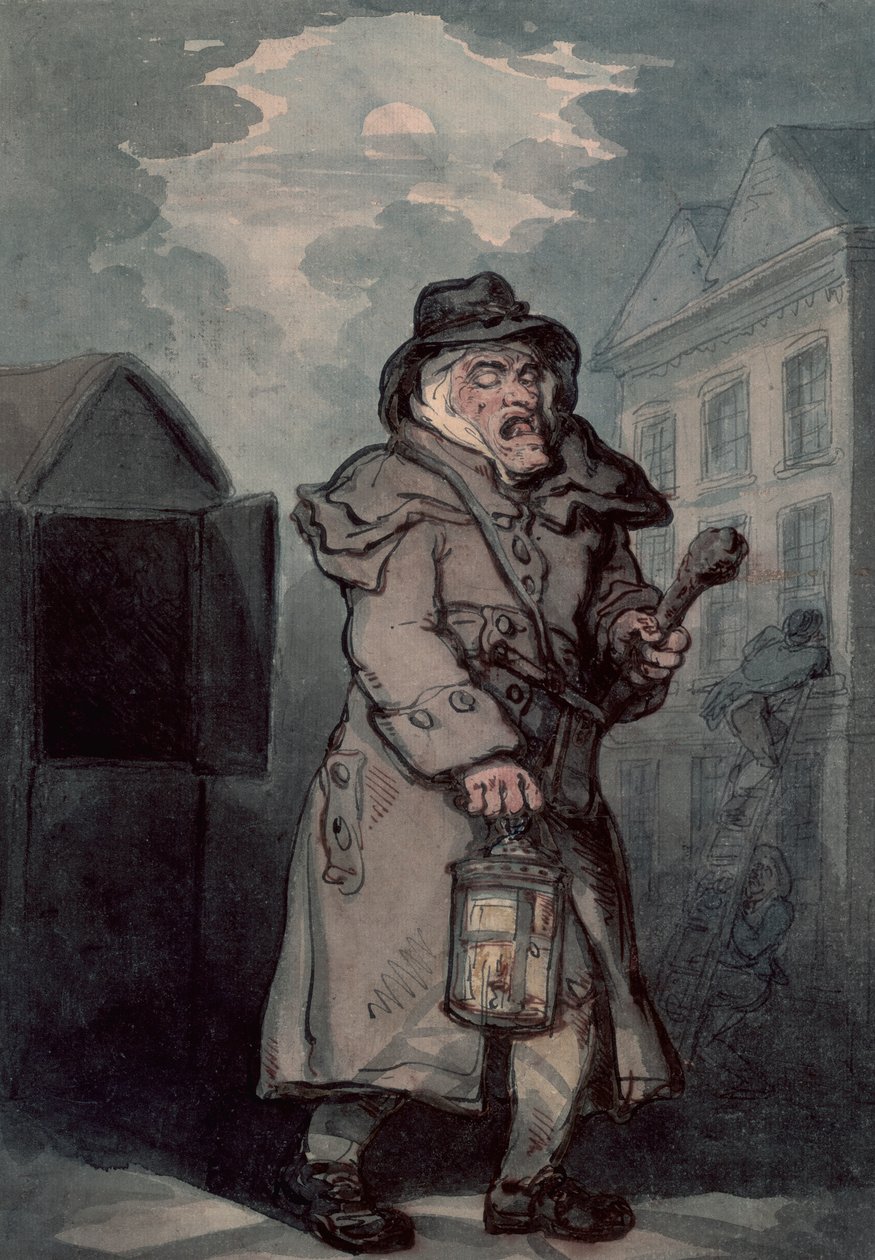 Night watchman by Thomas Rowlandson
