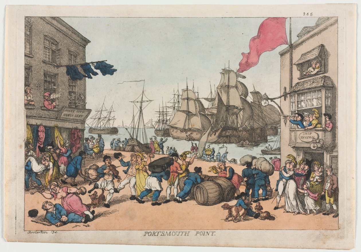 Portsmouth Point by Thomas Rowlandson