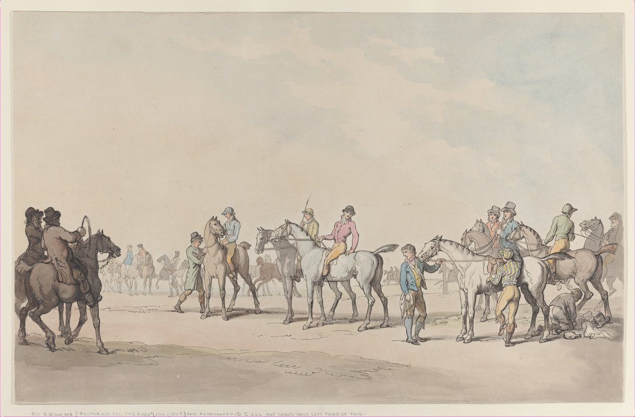 Preparing for the Race by Thomas Rowlandson