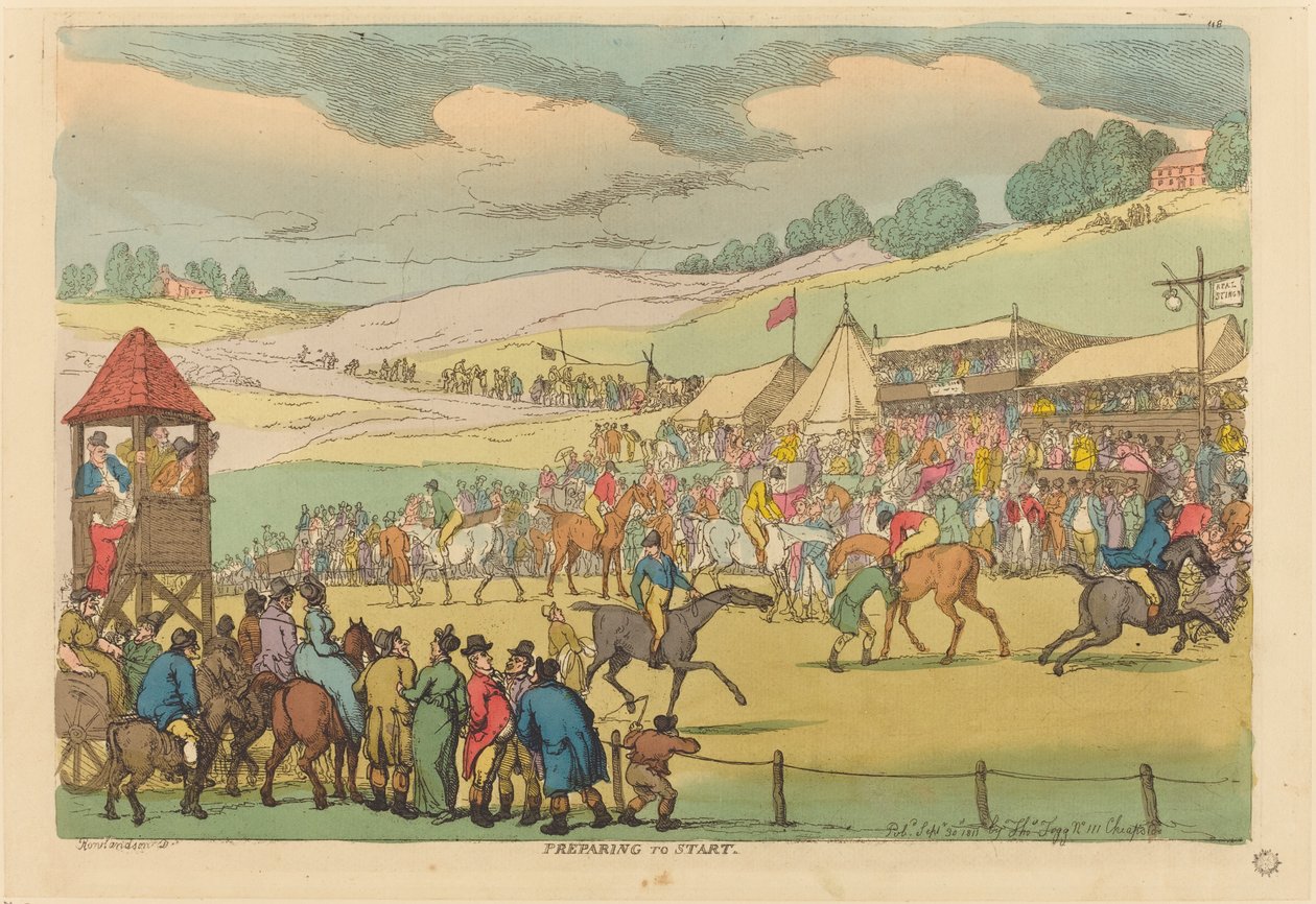 Preparing to Start by Thomas Rowlandson