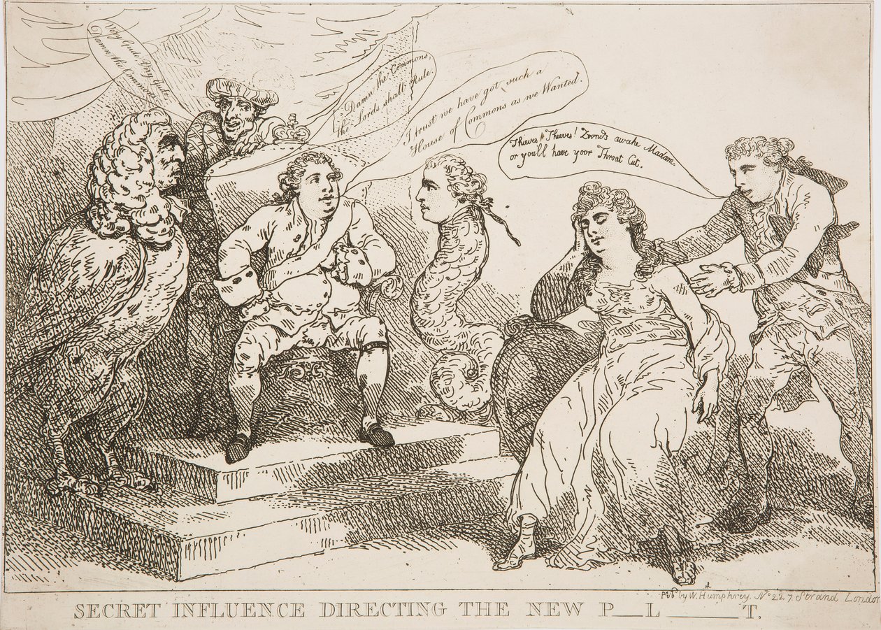 Secret Influence Directing the New P-l-t by Thomas Rowlandson