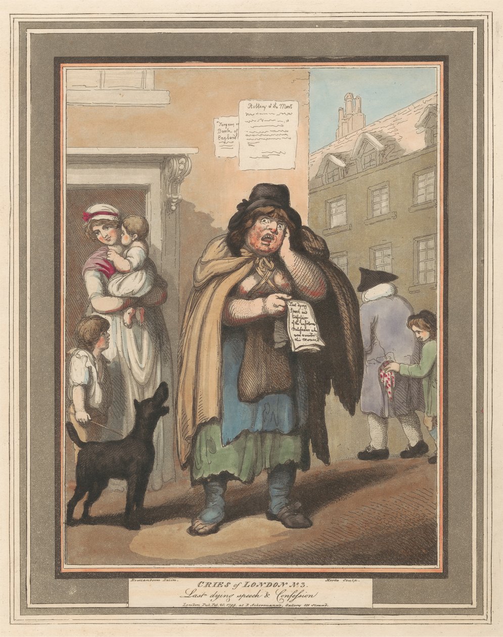 Set of eight: Cries of London by Thomas Rowlandson
