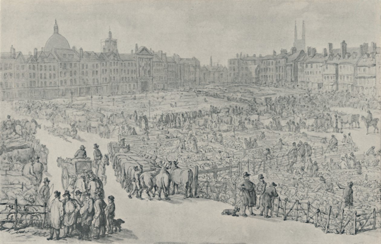 Smithfield Market by Thomas Rowlandson
