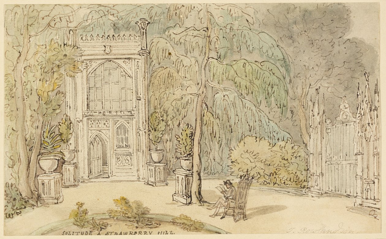 Solitude at Strawberry Hill by Thomas Rowlandson