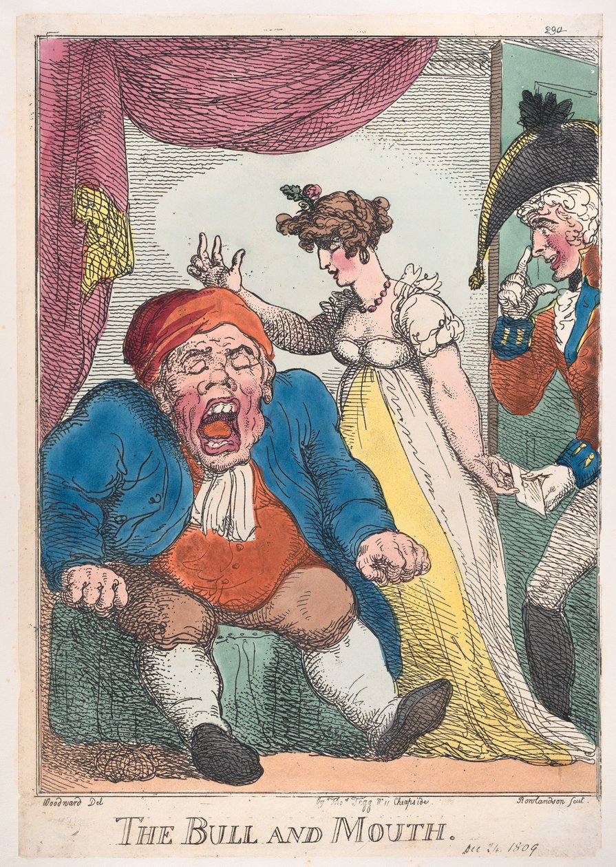 The Bull and Mouth by Thomas Rowlandson