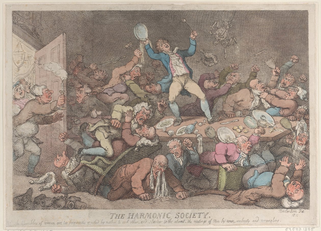 The Harmonic Society by Thomas Rowlandson
