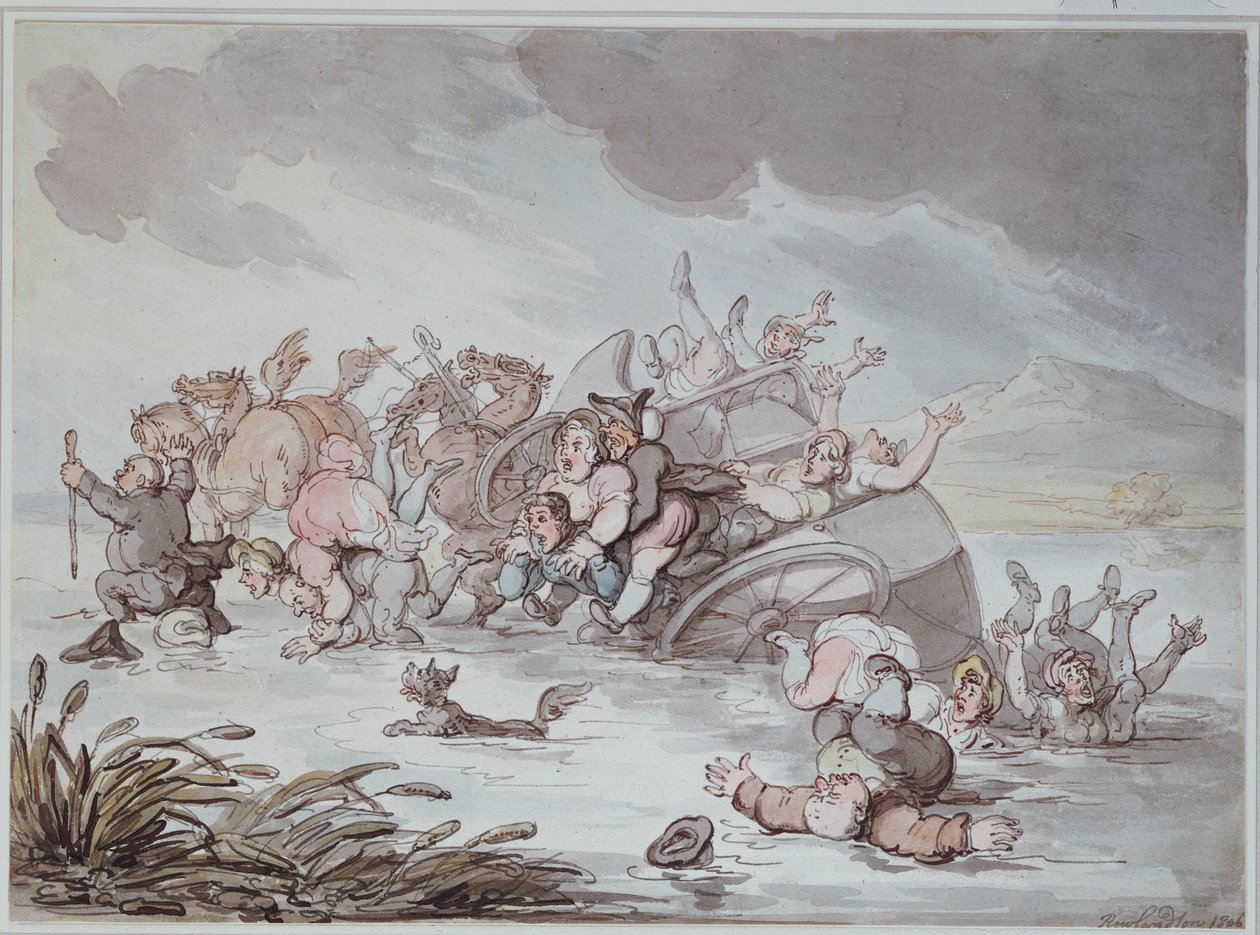 The Mishap by Thomas Rowlandson