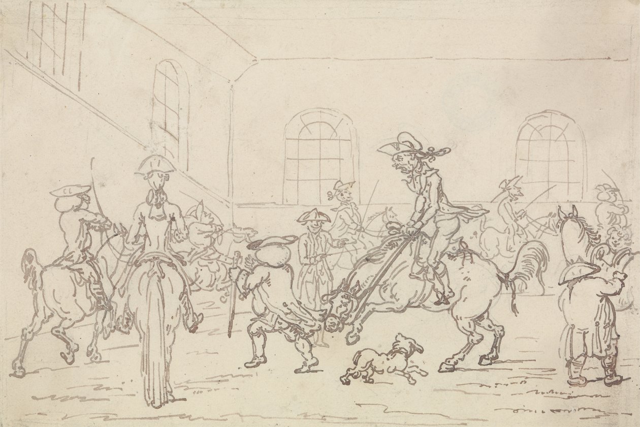 The Riding School by Thomas Rowlandson