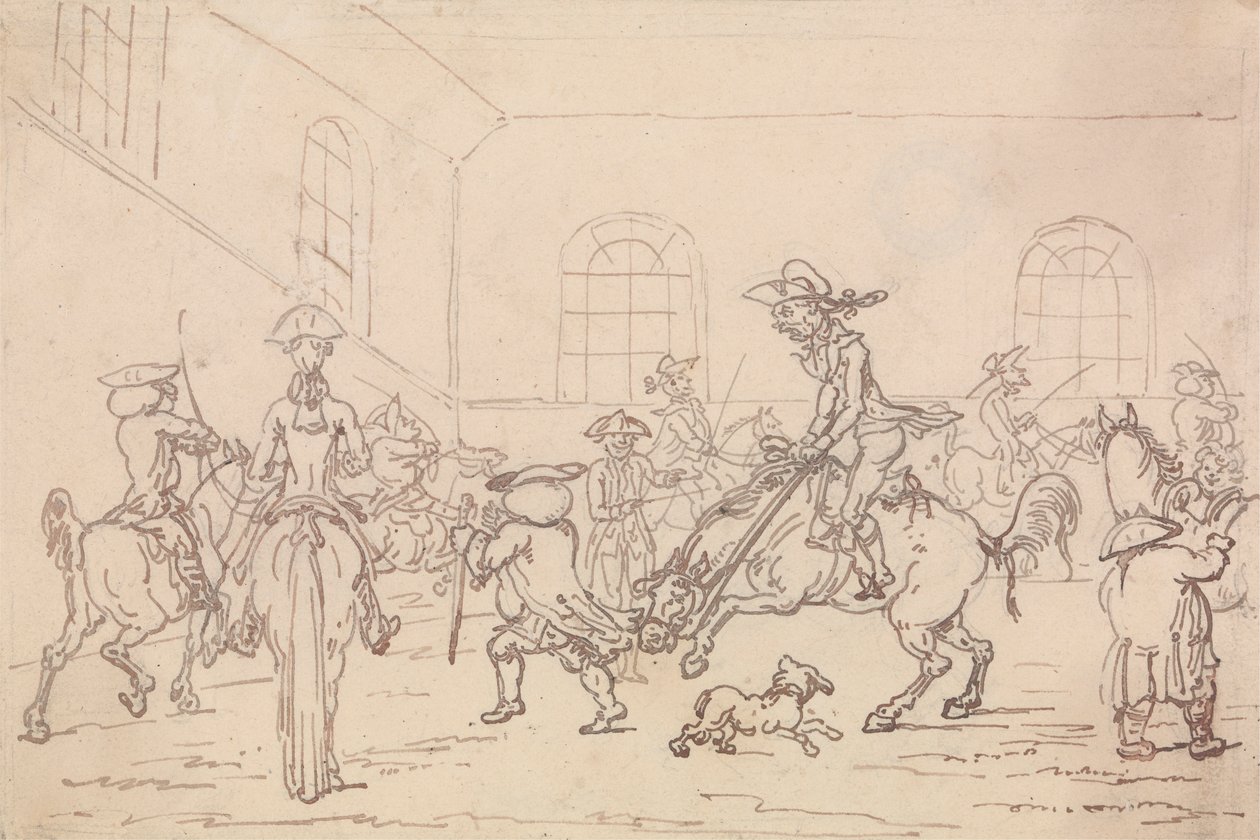 The Riding School by Thomas Rowlandson