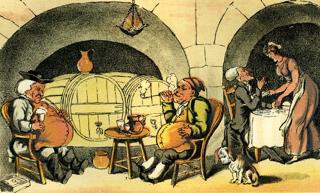 The cellar quartetto by Thomas Rowlandson