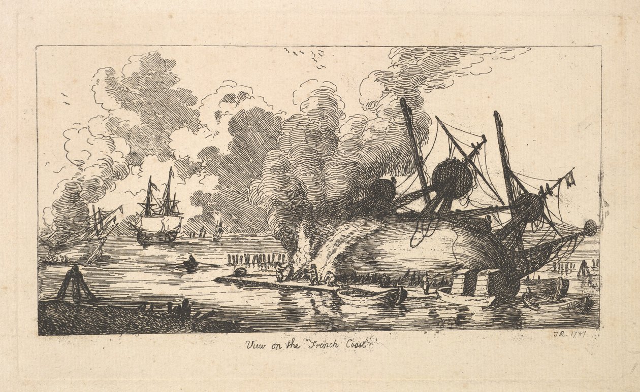 View on the French Coast by Thomas Rowlandson