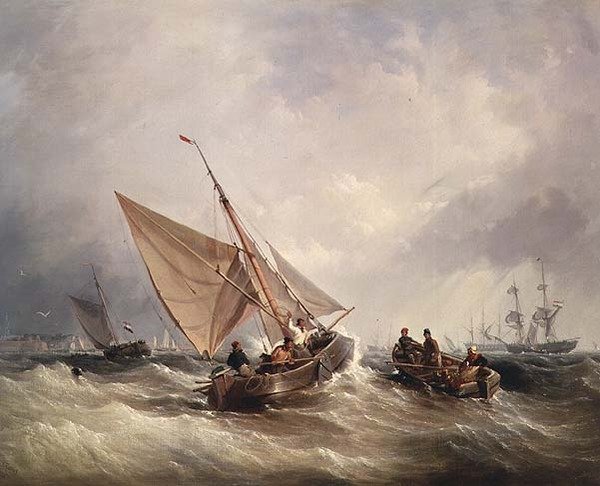 Shipping Scene by Thomas Sewell Robins